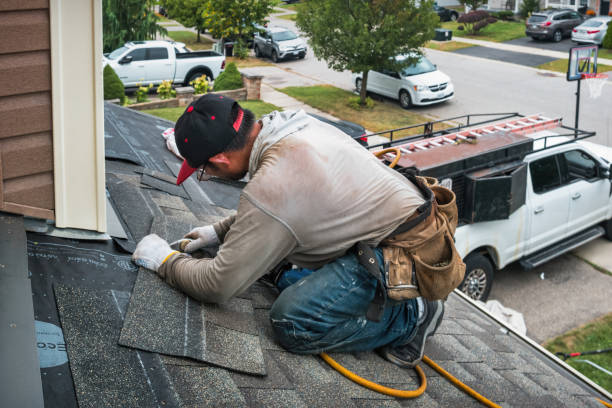 Professional Gutter Repair And Installation technician working in Plumsteadville, PA